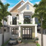 Mẫu thiết kế nhà 2 tầng 5 phòng ngủ đẹp, hiện đại, sang trọng