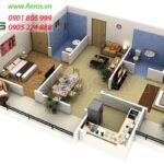 Bí quyết thiết kế căn hộ chung cư 45m2 2 phòng ngủ đẹp, tiện nghi