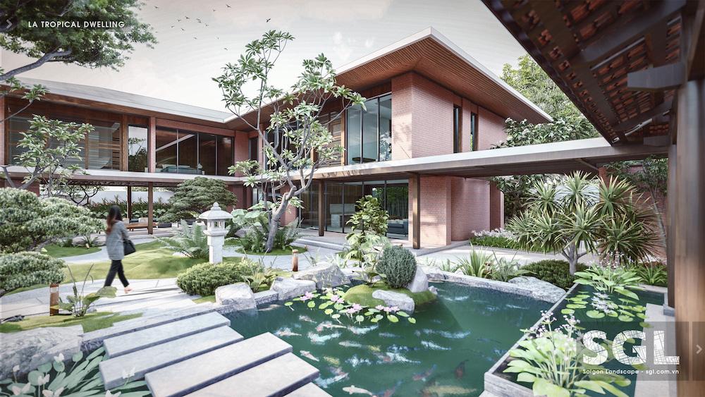 Dự án thiết kế nhà vườn LA TROPICAL DWELLING ở Long An