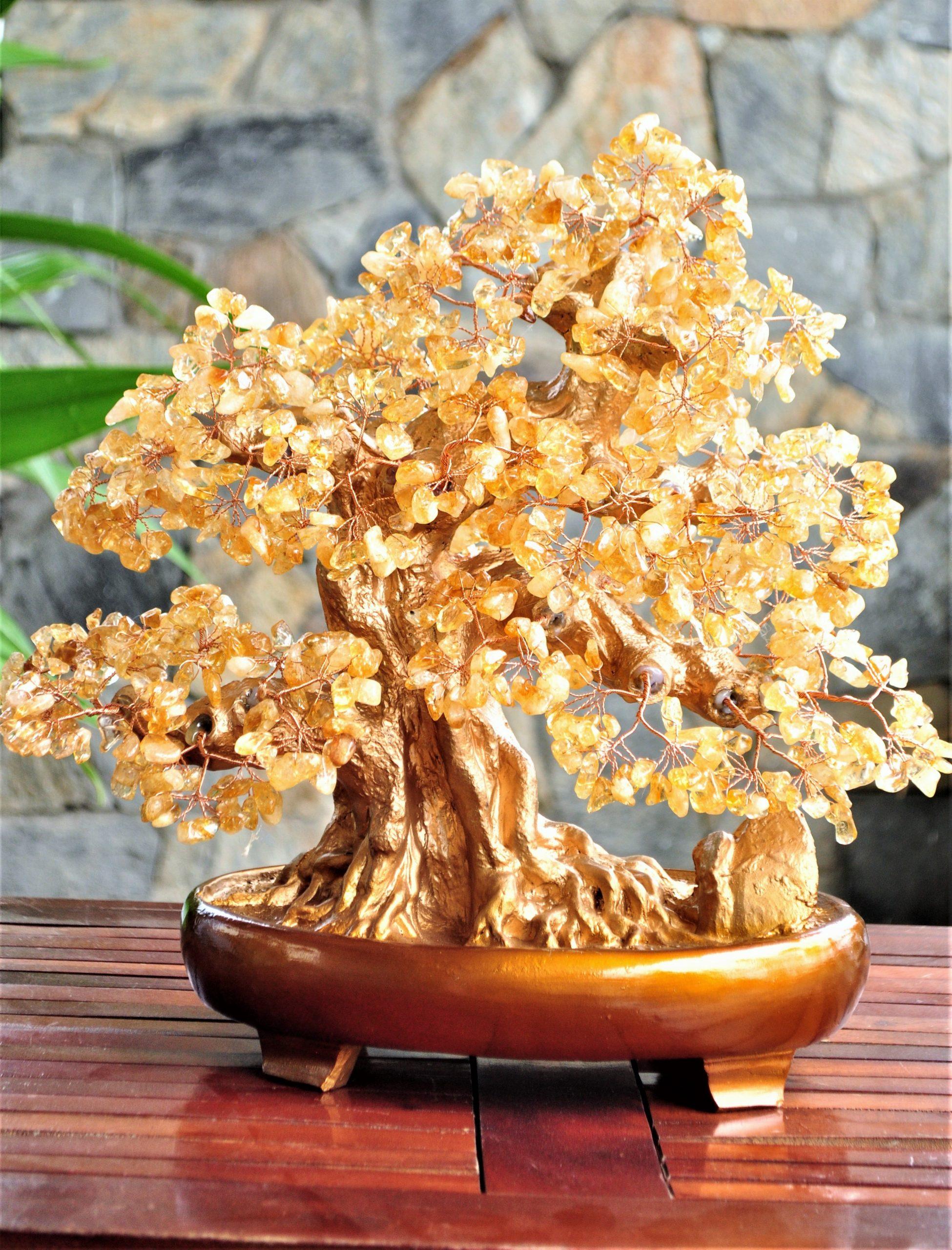 Cây Tài Lộc Đá Thạch Anh Vàng/ QUÀ TẶNG SẾP/ QUÀ TÂN GIA