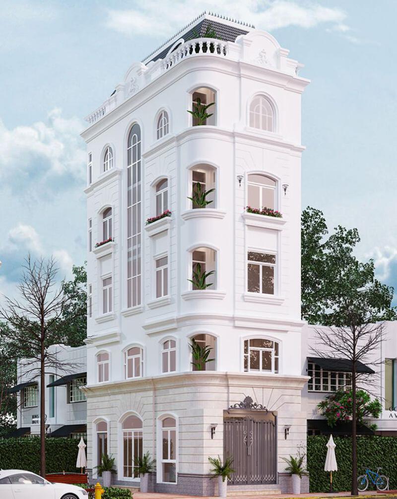 thiết kế biệt thự 5 tầng