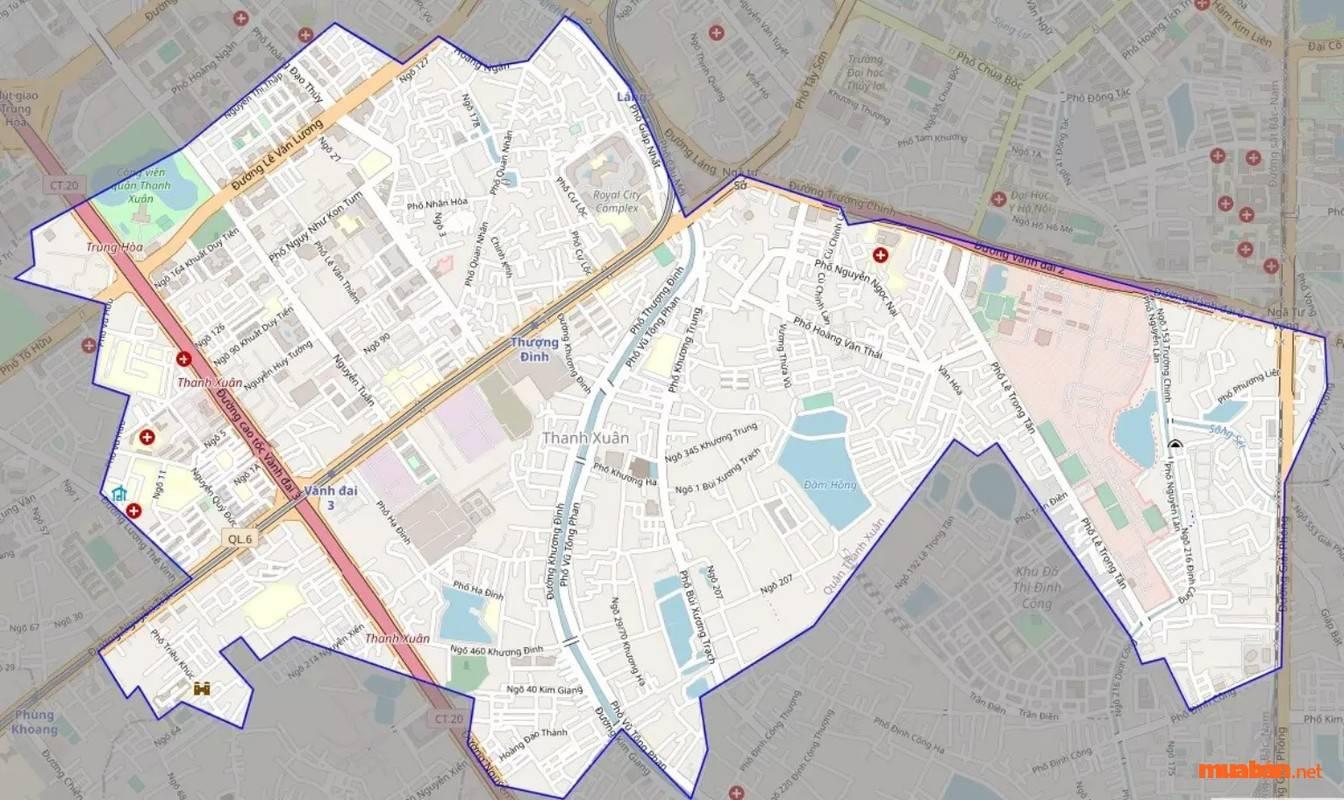 vị trí địa lý chung cư thanh xuân